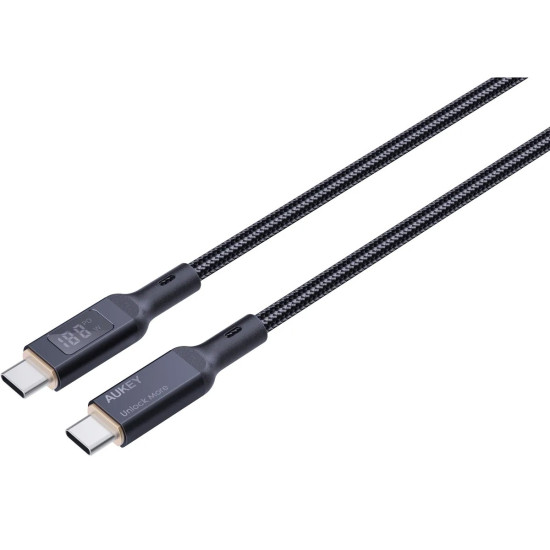 CB-MCC102 nylonowy kabel USB C - USB C | LED | 1.8m | 5A | 100W PD | 20V