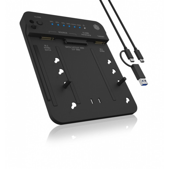 Stacja klonująca i dokująca IB-2913MCL-C31  dla M.2 NVMe SSD i HDD 