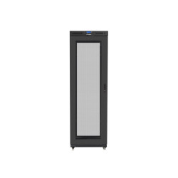Szafa stojąca Rack 19 cali 47U 800x1000mm, drzwi perforowane LCD (FLAT PACK) czarna