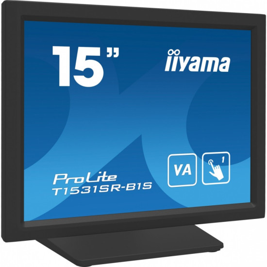 Monitor 15 cali T1531SR-B1S VA,RESISTIVE,HDMI,DP,VGA,IP54,2x1W 