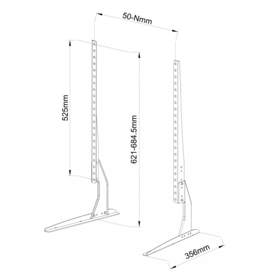 Stojak/nogi do TV 23-75 cali 40kg SD-20 Vesa max 800x400 