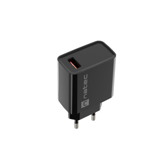 Ładowarka sieciowa Ribera 1x USB-A 18W Czarna 