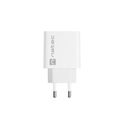 Ładowarka sieciowa Ribera 1x USB-A + 1x USB-C 20W Biała 