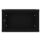 Szafa wisząca 19 cali 6U 600x450 drzwi perforowane (flat pack) czarna