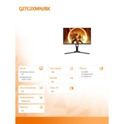 Monitor Q27G3XMN 27 cali VA 180Hz HDMI DP Pivot 