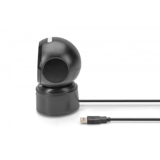 Czytnik kodów kreskowych przewodowy stacjonarny USB-A 1.4m, 1D i 2D, zgodny z kodami QR 