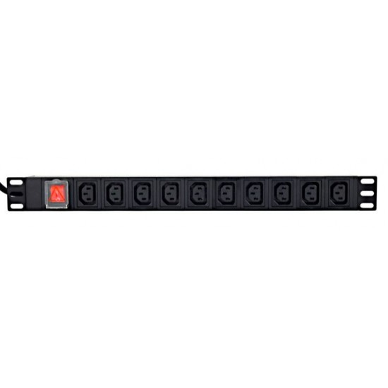 Listwa zasilająca rack PDU 10xC13 1U 16A C19 2m 