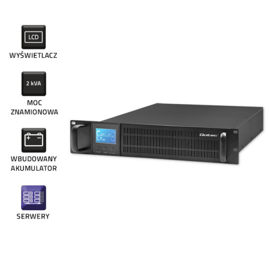 Zasilacz awaryjny UPS RACK | 2kVA | 1600W | LCD 