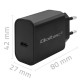 Ładowarka Super Quick PD | USB-C | 20W | 5-12V | 1.67-3A | Czarna 