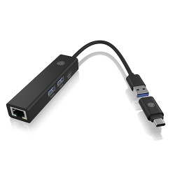 Hub IB-HUB1439-LAN 4w1 HUB, 1x USB-C, 2xUSB-A, 1x LAN 