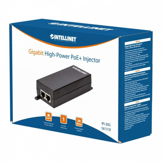 Adapter / Zasilacz Intellinet  POE+ 30W 1X Gigabit RJ45 802.3AT 