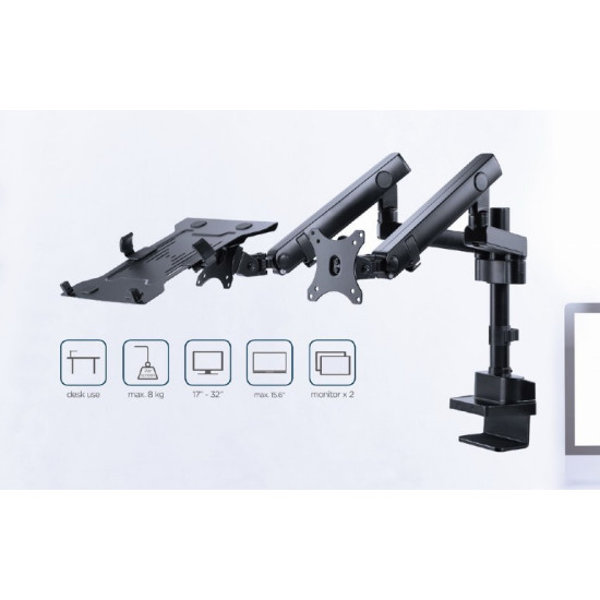 Uchwyt do monitora max 32 cale i laptopa do 15.6 cali