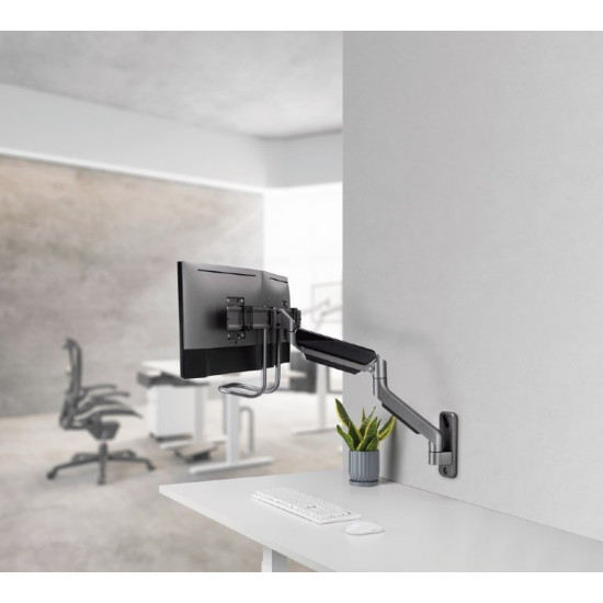 Uchwyt ścienny na 2 monitory 17-32 cali 8kg 