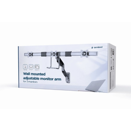 Uchwyt ścienny 3 monitory 17-27 cali 6kg 