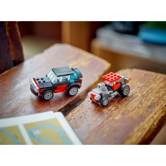 Klocki Creator 31146 Ciężarówka z platformą i helikopterem