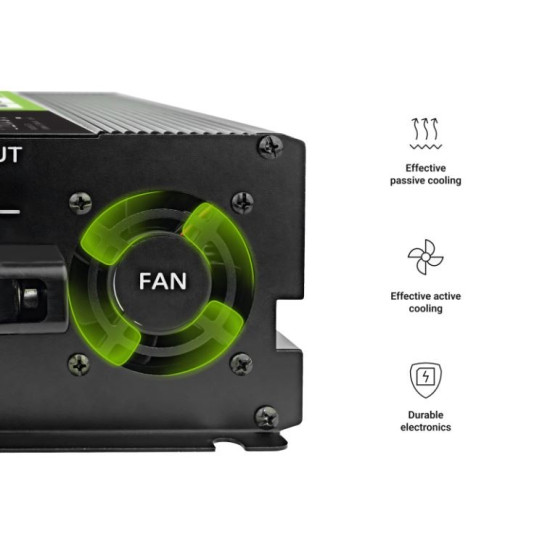 Przetwornica LCD 12V 2000W/4000W Czysty sinus z wywietlaczem 