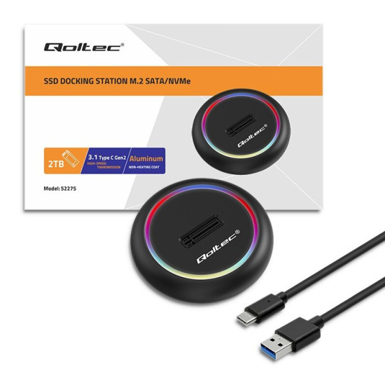 Stacja dokujca dysków SSD M.2 | NVMe | SATA | USB-C | 2TB 