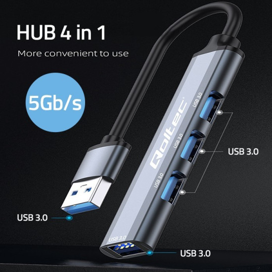HUB adapter USB 3.0 4w1 | 4x USB 3.0 