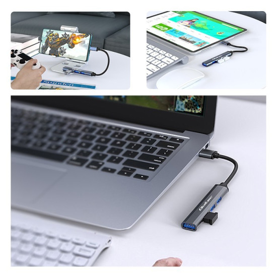 HUB adapter USB-C 3.1 4w1 | USB 3.0 | 3x USB 2.0 