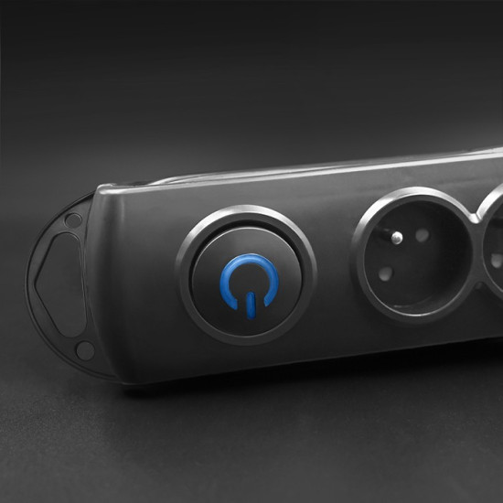 Listwa antyprzepięciowa, 6 gniazd; 1,8m 