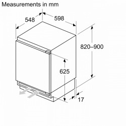 Chłodziarko-zamrażarka podblatowa KUL22VFD0