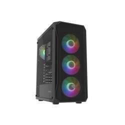 Obudowa Fury Shobo SH4F RGB Midi Tower z oknem Czarna 