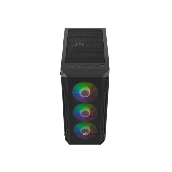 Obudowa Fury Shobo SH4F RGB Midi Tower z oknem Czarna 