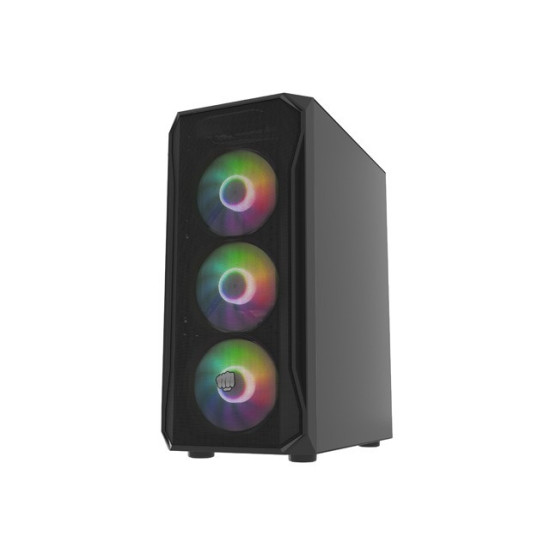 Obudowa Fury Shobo SH4F RGB Midi Tower z oknem Czarna 