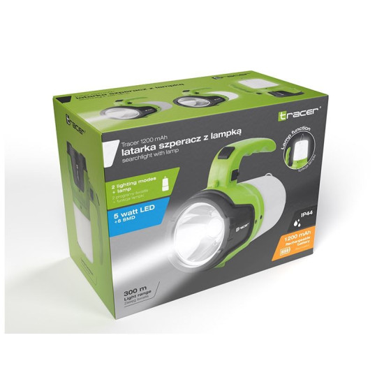 Latarka szperacz 1200mAh z lampką