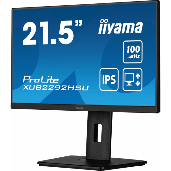 Monitor 21.5 cala XUB2292HSU-B6 IPS,100Hz,FreeSync,PIVOT,0.4ms,HDMI,  DP,4xUSB(3.2),2x2W,HAS(150mm)