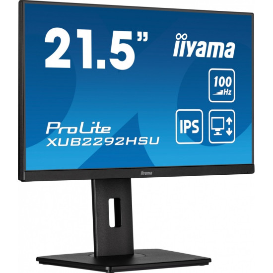 Monitor 21.5 cala XUB2292HSU-B6 IPS,100Hz,FreeSync,PIVOT,0.4ms,HDMI,  DP,4xUSB(3.2),2x2W,HAS(150mm)