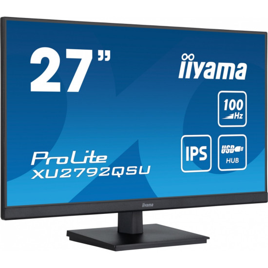 Monitor 27 cali ProLite XU2792QSU-B6 IPS,QHD,100Hz,HDMI,DP,4xUSB3.2,SLIM