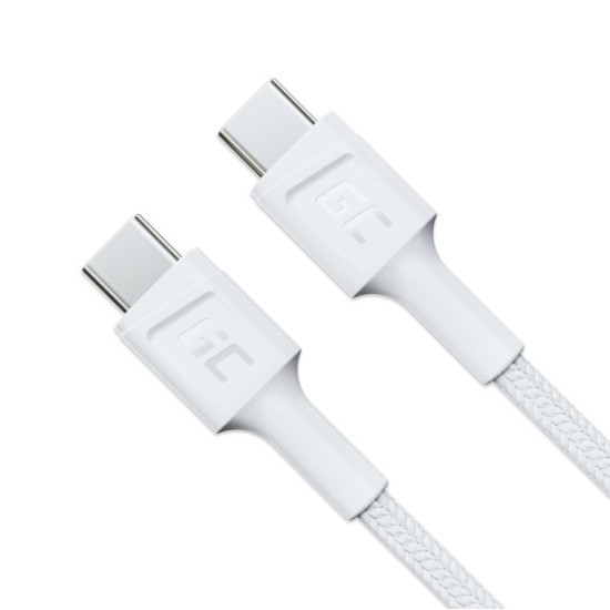 Kabel PowerStream USB-C do USB-C 2m, PD 60W, QC 3.0, biały 