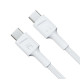 Kabel PowerStream USB-C do USB-C 2m, PD 60W, QC 3.0, biały 