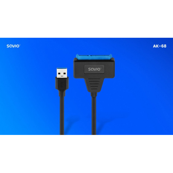 Adapter USB-C 3.1 Gen 1 (M) - SATA (F) do dysków 2.5 cala , AK-68 