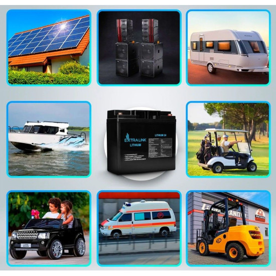 Akumulator LiFePO4  24AH 12.8V BMS EX.30424 