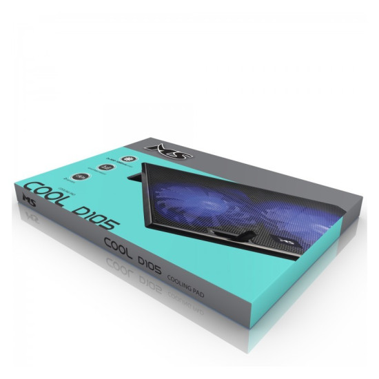 Podstawka chłodząca MS COOL D105 LED 2X USB Czarna 