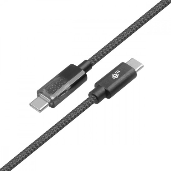 Kabel USB C - USB C 1m ze wskaźnikiem mocy ładowania (100 W)