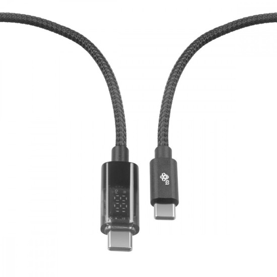 Kabel USB C - USB C 1m ze wskaźnikiem mocy ładowania (100 W)