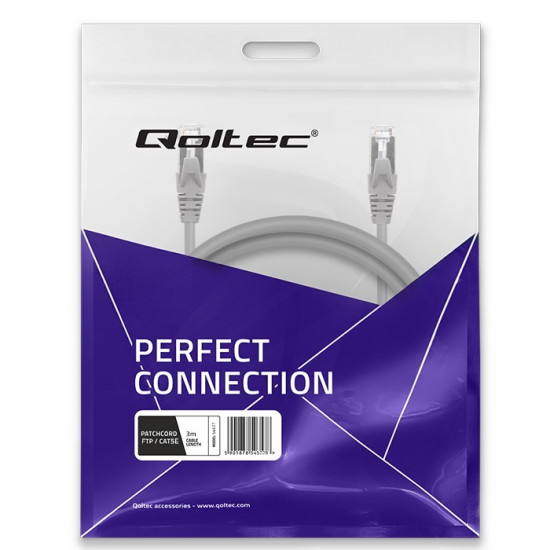 Kabel patchcord FTP | CAT5e | 2 x RJ-45 | 3m 