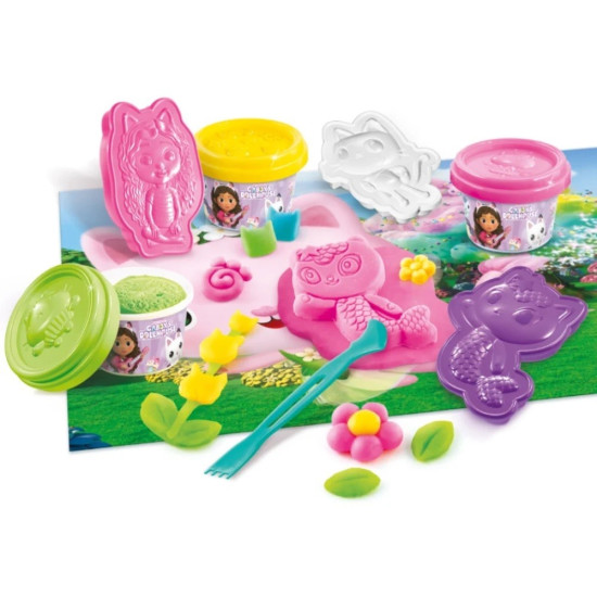 Zestaw z masą plastyczną Koci Domek Gabi - Ogród Wróżkici