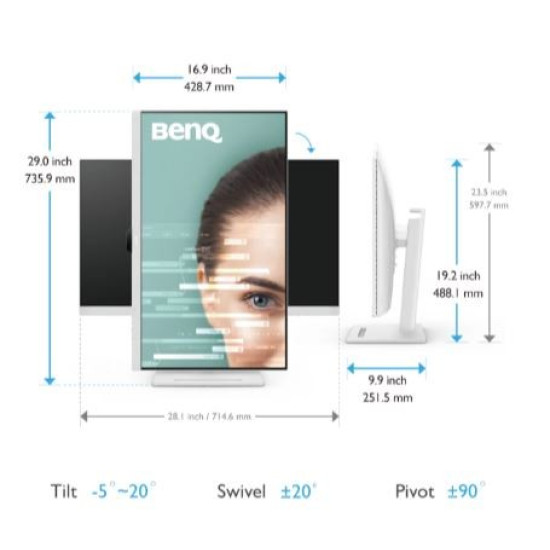 Monitor 31.5 cala GW3290QT 2K 5ms/IPS/HDMI/75Hz