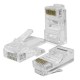 Wtyk złącze modularne RJ45 | CAT5e | UTP | Pozłacane styki |     100 sztuk 