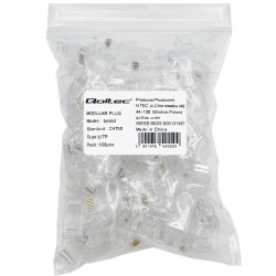 Wtyk złącze modularne RJ45 | CAT5e | UTP | Pozłacane styki |     100 sztuk 