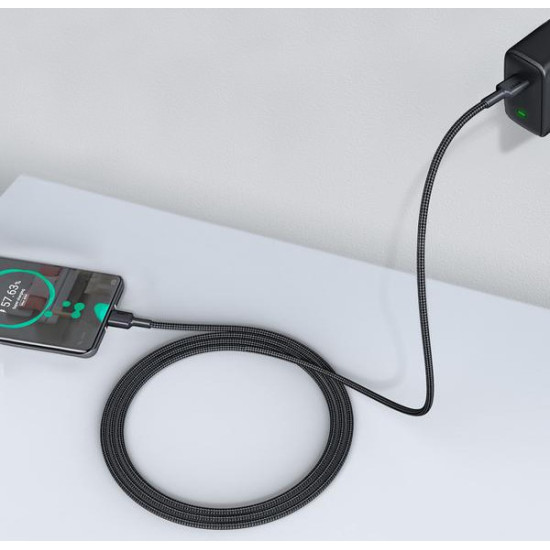 CB-CD45 nylonowy kabel Quick Charge USB C - USB C | 0,9m | 3A | 60W PD | 20V 