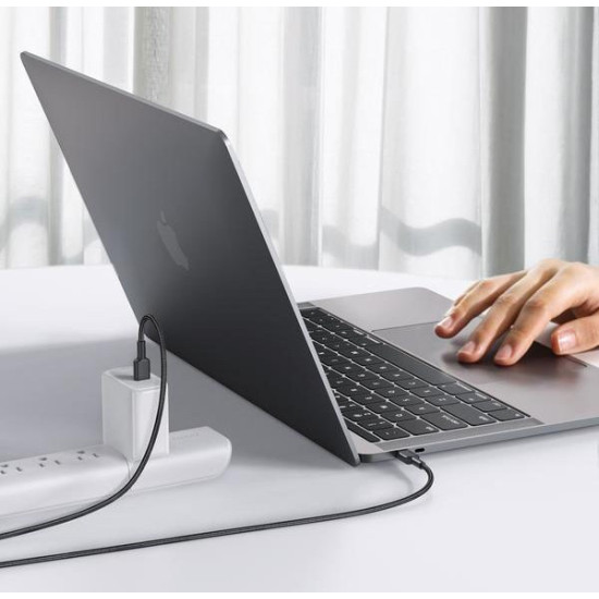 CB-CD45 nylonowy kabel Quick Charge USB C - USB C | 0,9m | 3A | 60W PD | 20V 