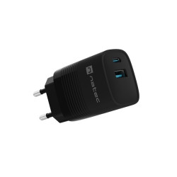 Ładowarka sieciowa Ribera GAN 1X USB-A + 1X USB-C 30W Czarna