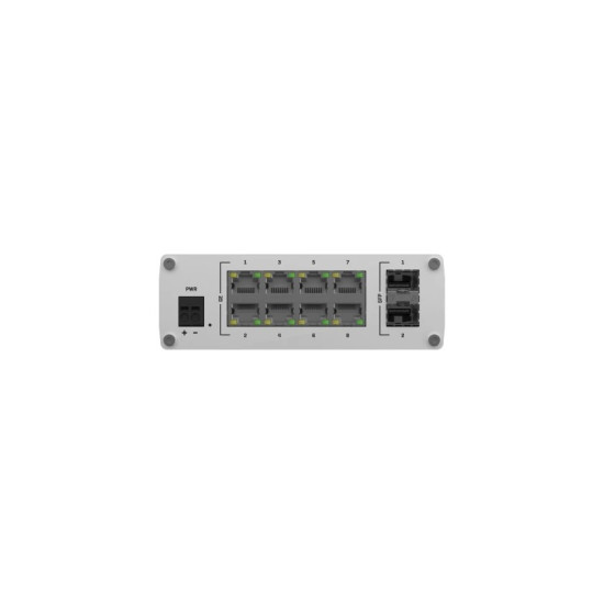 Przełącznik niezarządzalny TSW210 Switch 2xSFP 8xPoE+ 8xGbE DIN RAIL Back Panel 