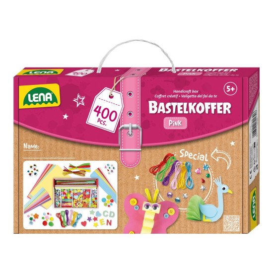 Zestaw rękodzielo 400 elementów różowy