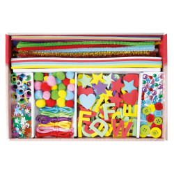 Zestaw rękodzielo 400 elementów różowy